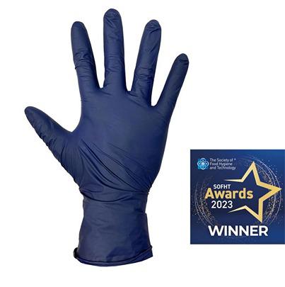 455-A265-S090-X31 Detectamet 455 Blue Powder-Free Nitrile Disposable Gloves, Size Medium, 100Pairs per Pack