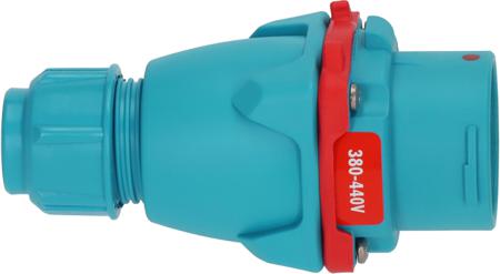 1323241 brennenstuhl, 1323 IP55 Blue, Red Cable Mount 3P+N+T Industrial Power Plug, Rated At 30A, 415 V