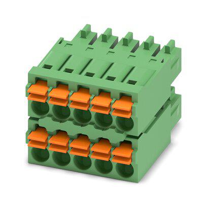 1738830 Phoenix Contact Pluggable Terminal Block, 10-Contact, 3.5 mm Pitch, 2-Row