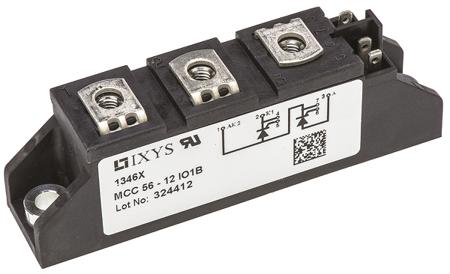 MCC56-12io1B IXYS, , Dual Thyristor Module SCR, 64A 1200V, 7-Pin TO-240AA