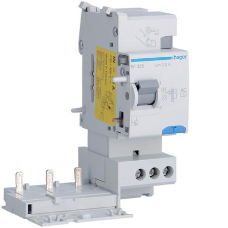 BF326 Hager BF RCCB, 25A, 3P Pole, 300mA, Type AC