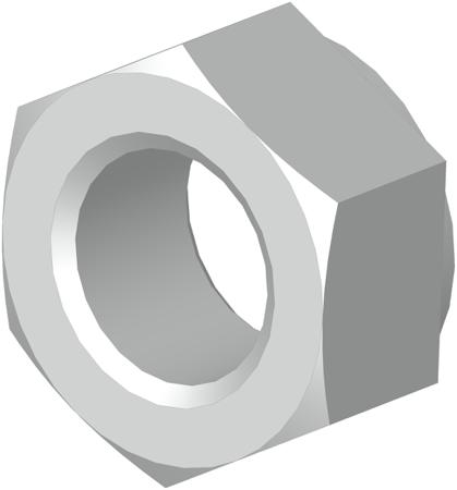 8PQ9500-0BA05 Siemens, Galvanised Steel Hex Nut, ISO 4032, M10