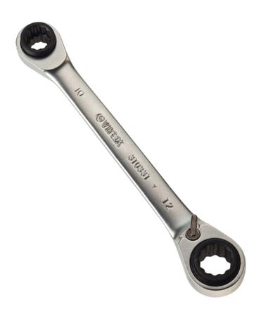 310331 Virax Ratchet Combination Spanner, 150 mm Overall, 8 mm, 10 mm, 12 mm, 13 mm Jaw Capacity, Ratchet Handle