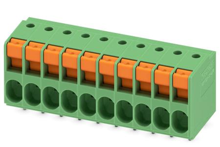 1017511 Phoenix Contact TDPT 2.5/ 10-SP-5.08 Series PCB Terminal Block, 10-Contact, 5.08mm Pitch, Through Hole Mount, 1-Row,