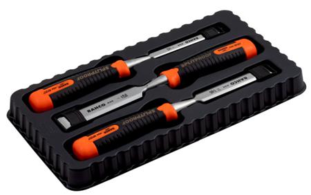 434-S3-EUR Bahco 3 Piece Chisel Set, 175mm Length, 12 mm, 18 mm, 25 mm Blade Width