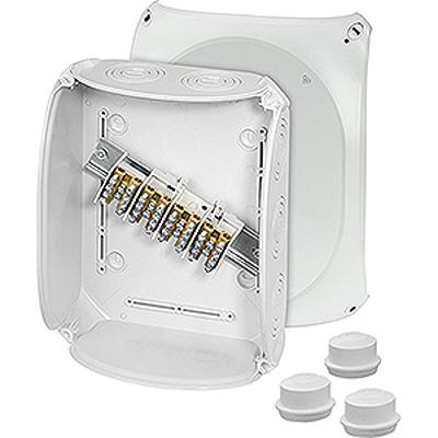DK 2524 S HENSEL DK Series Grey Polycarbonate Junction Box, IP55, IP66, 112 x 255 x 205mm