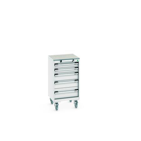 40402140-16V Bott, 5 Drawer Sheet Steel Floor Standing Storage Cabinet, 525 X 525 X 990mm