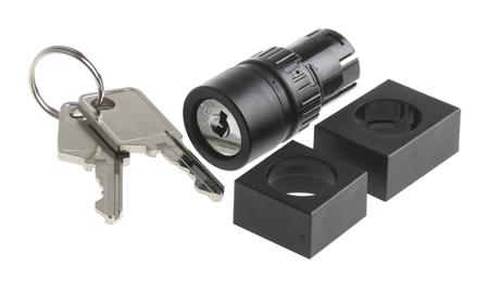 61-9210-0-61-9220-0-61-9230-0-61-2101-0-D IP65 Key Switch, 5 A @ 250 V ac 2-Way, -25 → +55°C