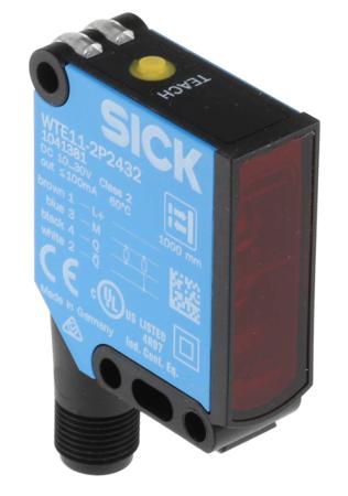 WTE11-2P2432 Sick Retro-reflective Photoelectric Sensor 40 → 1000 mm Detection Range PNP IP66, IP67 Block Style