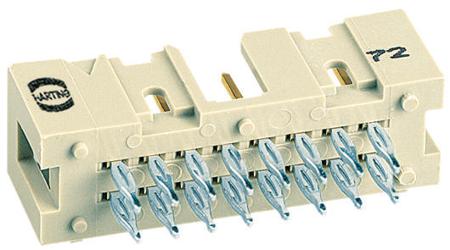 09185066329 HARTING SEK 18 Series Straight Through Hole PCB Header, 6 Contact(s), 2.54 mm Pitch, 2 Row, Shrouded
