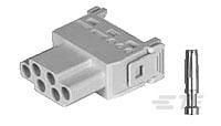 1103245-1 TE Connectivity Heavy Duty Power Connector, Female, HVS Series, 6 Contacts