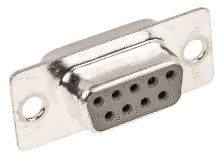 A-DF 09 LL/G ASSMANN WSW A-DF 9 Way Panel Mount D-sub Connector Socket
