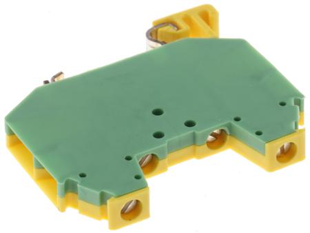 3001695 Phoenix Contact 4-Way MT1.5-QUATTRO-PE Earth Terminal Block, 26 → 16 AWG Wire, Screw Down, Polyamide Housing