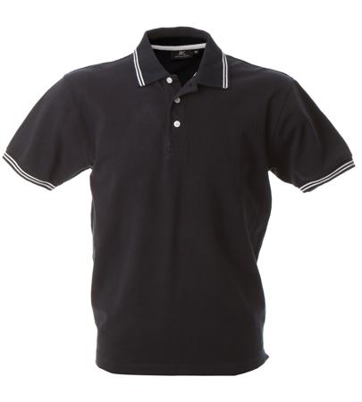 988983-XL-BLACK JRC 988983 Black 100% Cotton Polo Shirt, UK- XL, EUR- XL