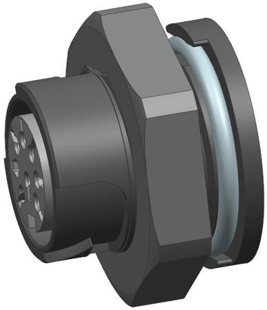 C091-31G006-109-5-U Amphenol Industrial Cable Mount Circular Connector, 6 Contacts, M16 Connector
