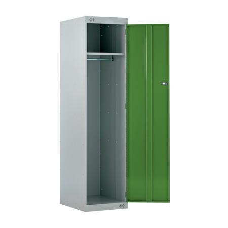 213-233 RS PRO 1 Door Steel Green, Light Grey Storage Locker, 1800 mm x 600 mm x 600mm