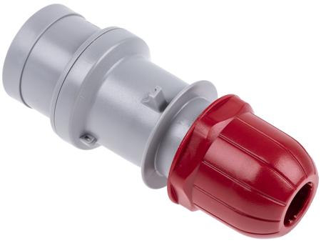 213-164 Scame IP44 Red Cable Mount 3P+E Industrial Power Plug, Rated At 16A, 415 V