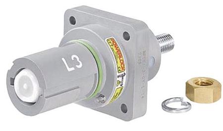 NPDFT-3-GY-L-T6 ITT Cannon Veam Powerlock Series, Panel Mount Industrial Power Socket, Rated At 660A, 1 kV ac