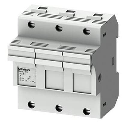 3NW7131 Siemens 50A Fuse Holder for 14x51mm Fuse, 3P, 690V