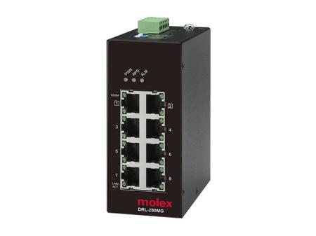 1120361003 Molex IP20 Unmanaged Ethernet Switch, Unmanaged 8 Port Industrial Ethernet Switch RJ-45