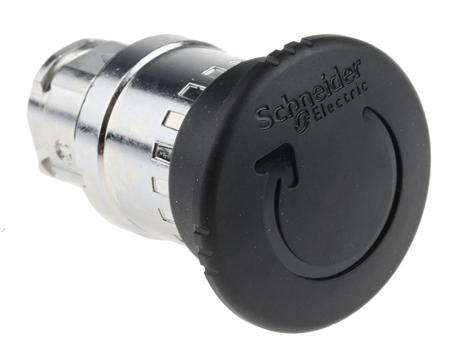 ZB4BS52 Schneider Electric Harmony XB4 Series Black Turn to Release Push Button Head, 22mm Cutout, IP66, IP67, IP69K