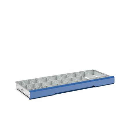 43020822 Bott Polypropylene, Recycled Plastic Storage Rack, 550mm x 1300mm x 100mm, Light Grey