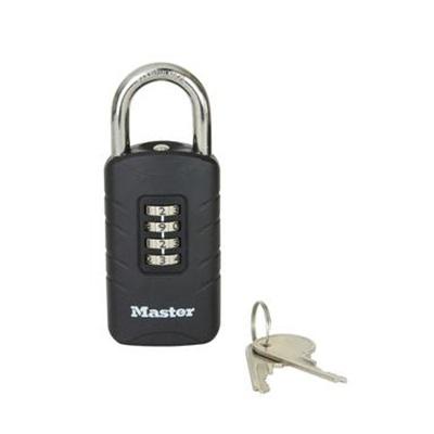 656EURDBLK Master Lock Padlock Weatherproof Zinc Padlock, Keyed Alike, 8mm Shackle, 48mm Body
