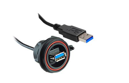 PX0844/A3/0M50/A3 Bulgin USB 3.0, Female USB A to Male USB A, 500mm