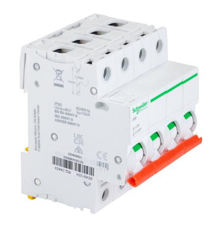 SEA91254 4 Pole DIN Rail Switch Disconnector, 125 A, IP20, IP55