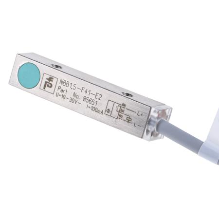 NBB1-5-F41-E2 Pepperl + Fuchs PNP Inductive Sensor 40mm Length, 10 → 30 V dc supply voltage , IP67 Rating