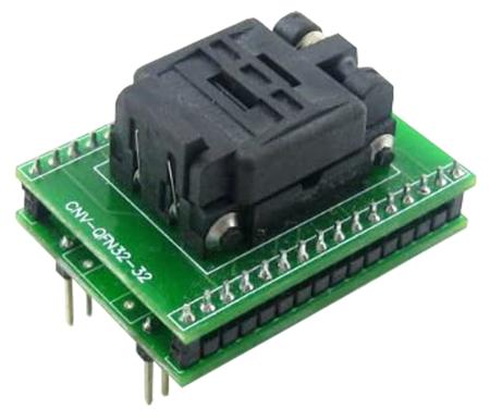 ADA-QFN32 Seeit 0.5mm Pitch IC Socket Adapter, 32 Pin Female QFN to 32 Pin Male DIP