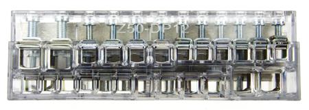 441-4330 RS Pro Distribution Block, 16 mm², 25 mm², 50 mm², 12 Way, 160A, 500 V, Clear