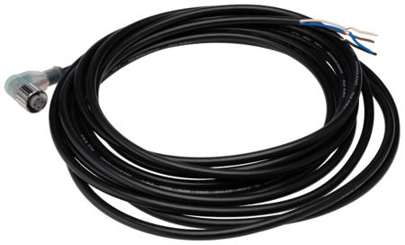 XS2F-M12PVC4A5MPLED Omron, XS2F/XS3F/XS5F/W/C, XW3D, Y92E Series, Right Angled Socket to Unterminated Connector, 4 Core 5m Cable