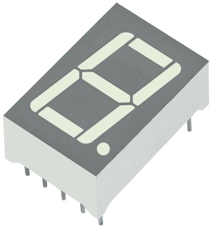 SA56-11SURKWA  Kingbright 7-Segment LED Display, CA Red 97 mcd RH DP 14.2mm