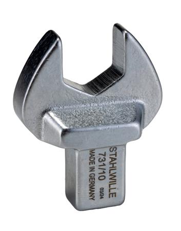 58611038 STAHLWILLE 731A/10 Series Open Ended Insert Open-Ended Shell Tool, 11/16 in, 9 x 12mm Insert, Chrome Finish