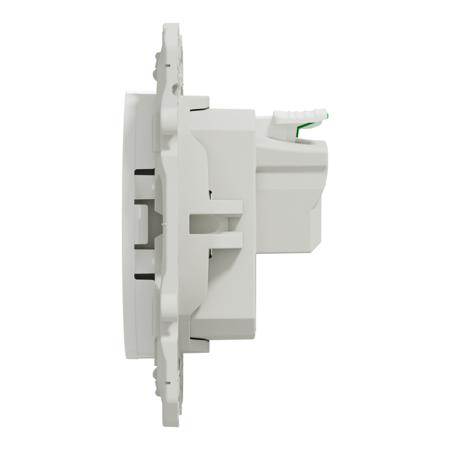 S520059 Schneider Electric White 1 Gang Plug Socket, 2 Poles, 16A, French 2P