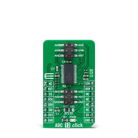 MIKROE-4743 MikroElektronika  ADC 13 Click Add On Board Signal Conversion Development Tool
