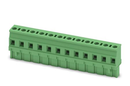 1832620 Phoenix Contact, 7.62mm Pitch, GMVSTBR 2.5/12-ST-7.62, 12 Way, Right Angle, Pluggable Terminal Block, Plug, Cable