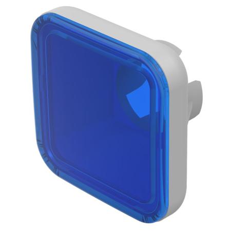 70-921.6 Indicator Lens Square Style, Blue, 15.4 Long