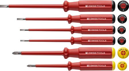 PB 5542 PB SWISS TOOLS Phillips, Slotted Insulated Screwdriver Set, 6-Piece