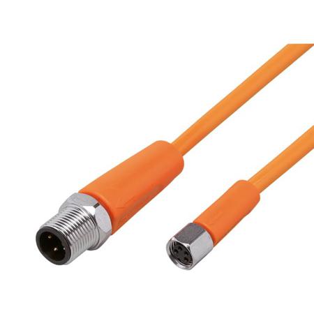 EVT345 ifm electronic Male 1 way M12 to Female 1 way M8 Sensor Actuator Cable, 4 m