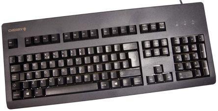 G80-3000LSCGB-2 Cherry Wired Black PS/2, USB Keyboard, QWERTY (UK)