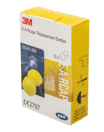 ES-01-300 3M E.A.R Flexicap Series Yellow Disposable Band Ear Plugs, 23dB Rated, 10 Pairs