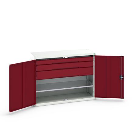 16926607.24 Bott 2 Door, 3 Drawer Sheet Steel Cupboard, 1300 x 550 x 1000mm