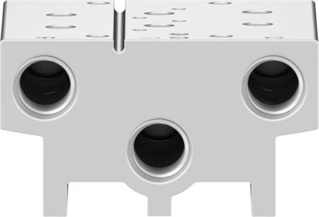 VABM-B10-20S-G14-2 Festo 2 stations G 1/4 Manifold Base, Aluminium Alloy 1/4 in G