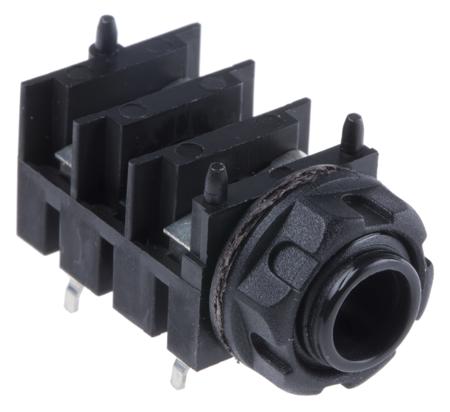 342-4471 RS PRO Jack Connector 6.35 mm PCB Mount Stereo Socket, 2Pole 5A