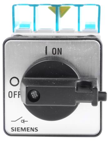 3LD2050-0TK11 Siemens 3P Pole Panel Mount Isolator Switch - 16A Maximum Current, 7.5kW Power Rating, IP65