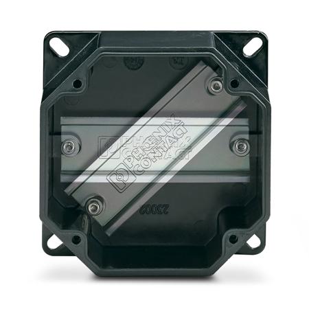 899327 Phoenix Contact Black Glass Fibre Reinforced Polyester Junction Box, 81 x 81 x 75mm