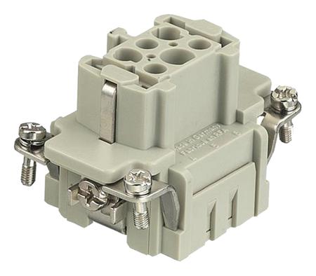 09332062702 HARTING Heavy Duty Power Connector Insert, 16A, Female, Han E HMC Series, 6 Contacts