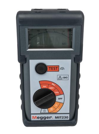 MIT230HD-EN Megger Insulation & Continuity Tester, 250V Min, 1000V Max, 1000mΩ Max, CAT III 600 V